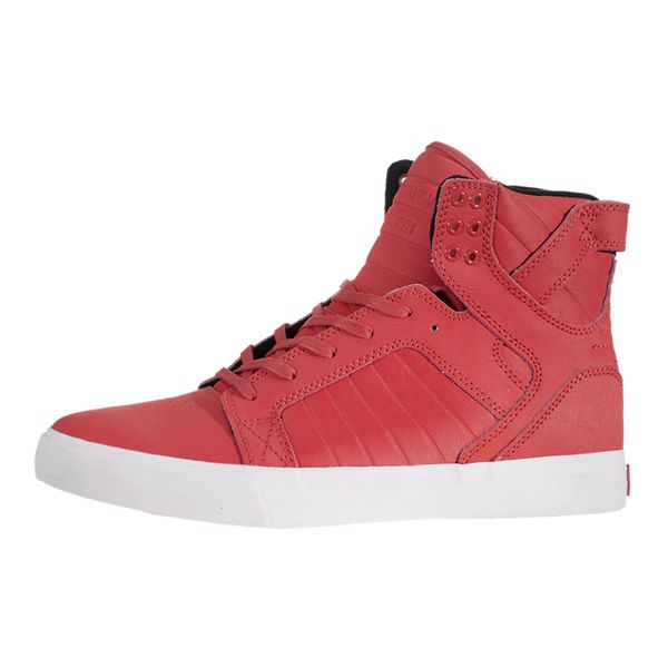 Supra Mens SkyTop High Top Shoes - Red | Canada Q3234-4G65